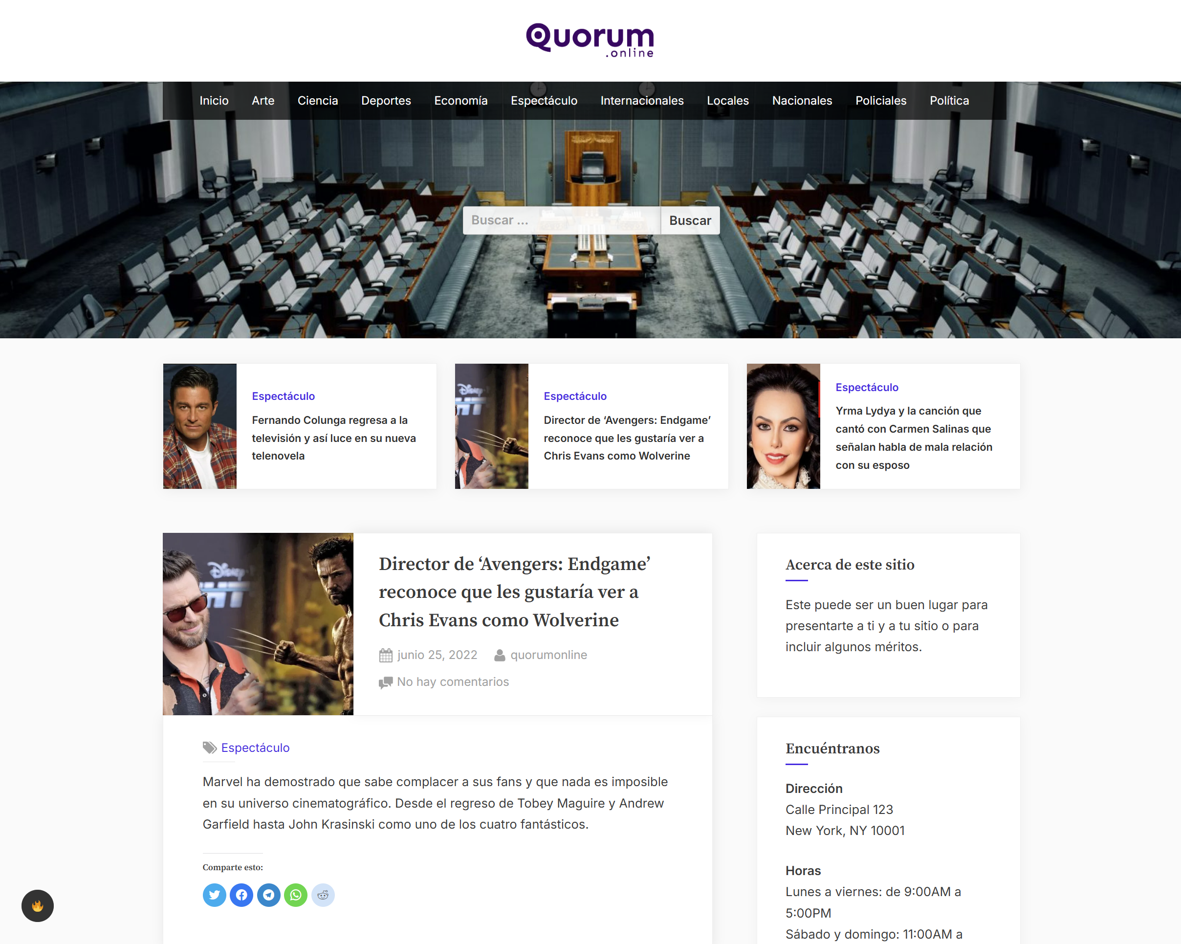 Portal de noticias y foros